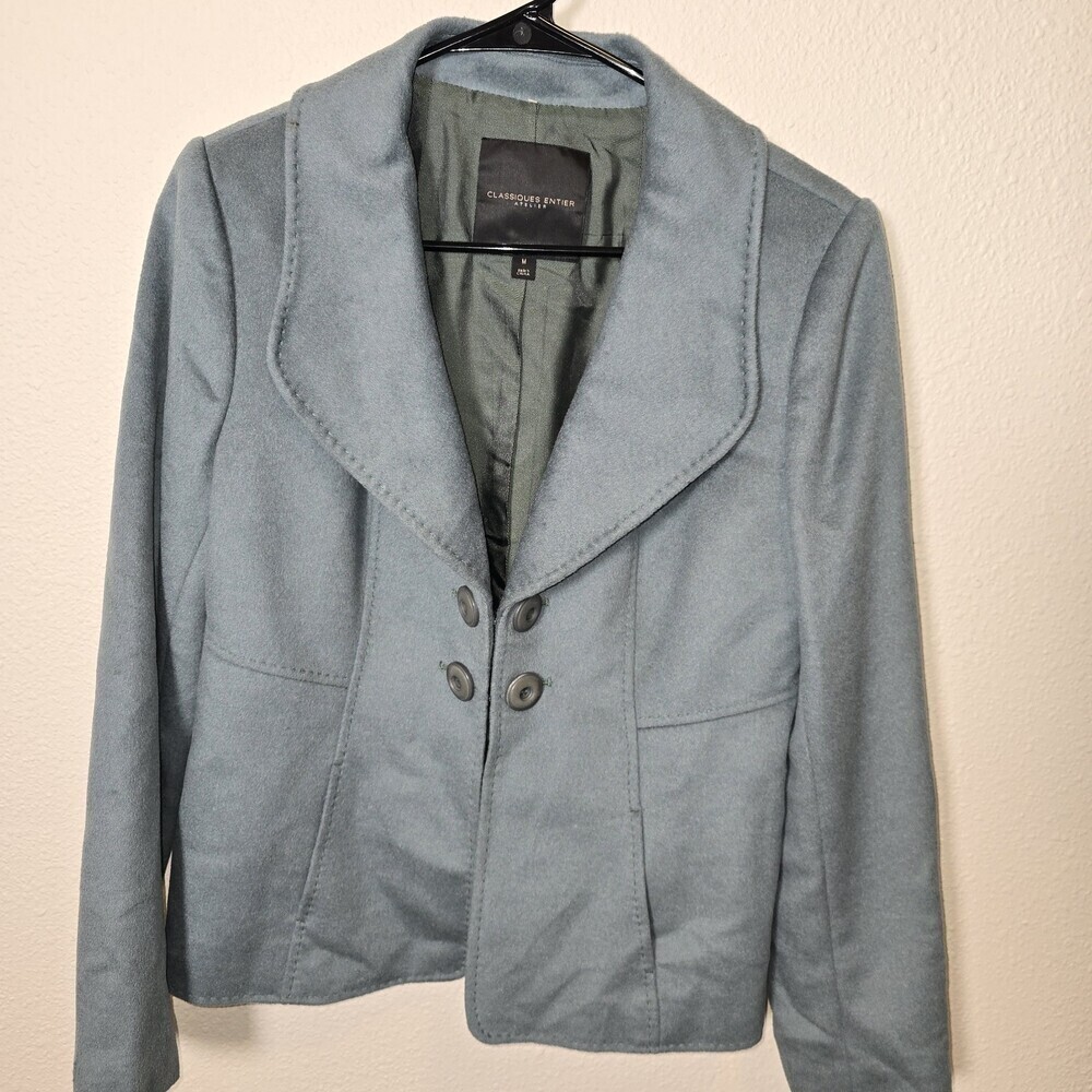 Classiques Entier Atelier Wool Angora Cashmere Blazer Jacket Women M Cropped...